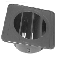 67-72 Defroster Vent, Black, LH