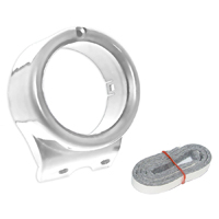 67-72 AC Vent Ball Housing w/ Felts, Chrome, LH