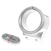 67-72 AC Vent Ball Housing w/ Felts, Chrome, RH