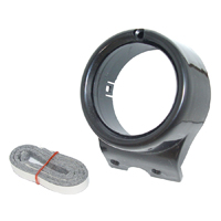 67-72 AC Vent Ball Housing w/ Felts, Black, RH