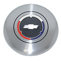 73-87 Chevrolet Comfort Grip Horn Button, Bowtie w/ Red, White, Blue Surround