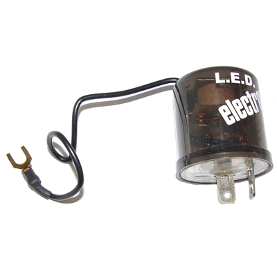 58-72 Chevrolet Car 2-Prong Turn Signal Flasher, Use w/LED Parking & Tail Lights