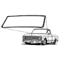 67-70 Windshield Seal, Deluxe Cab