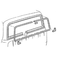 68-72 Rear Window Trim, Polished Stainless Steel, 6 Pcs.