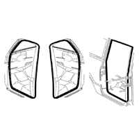 67-72 Suburban Door Weatherstrip Kit, 3 Pcs. Original style glue on door weatherstrip