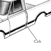 67-68 Cab Molding, LH