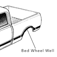 67-68 Bed Wheel Well Molding, LH