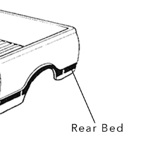 67-68 Rear Bed Molding, Shortbed, LH