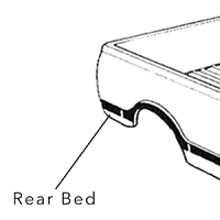 67-68 Rear Bed Molding, Shortbed, RH