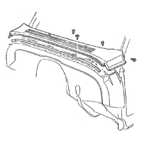 67-72 Cowl Panel Screw Kit, Stainless Steel