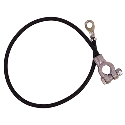 67-70 Chevrolet/GMC Truck V8 Small Block 2wd, Negative Ground Battery Cable, Black, Top Post