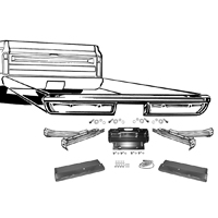 67-72 Fleetside Rear Bumper Kit, Chrome