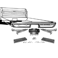 67-72 Stepside Rear Bumper Kit, Chrome