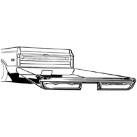 67-72 Fleetside Rear Bumper, Chrome