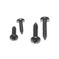 67-72 License Plate Light and Lens Black Screw Kit, Black