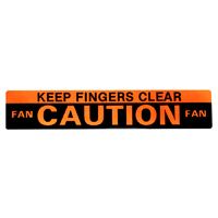 Caution Fan Decal, Orange & Black