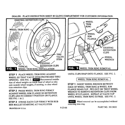 67-72 Full Size Wheel Ring Trim Card