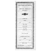 67-72 Owner Service Policy Sheet