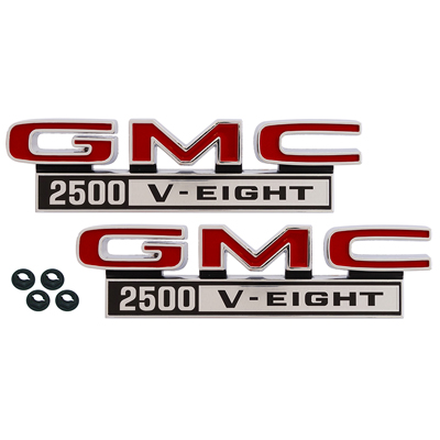 68-72 GMC Front Fender Emblems, 