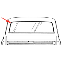 68-72 Rear Window Seal, Standard