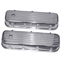 68-72 Aluminum Valve Covers, Big Block, Polished Ball Milled