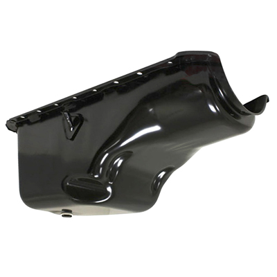 67-72 Camaro Oil Pan Steel Reproduction Big Block Black, 6 Quarts