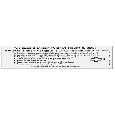 Tune-Up Labels