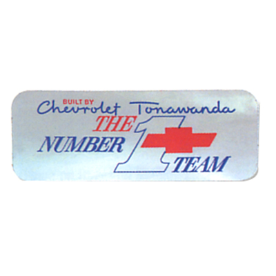 67-81 Camaro Tonawanda Valve Cover Decal, Chrome