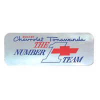 Full Size  Valve Cover Decal 396 Tonawanda The Number 1 Team ( Chrome )