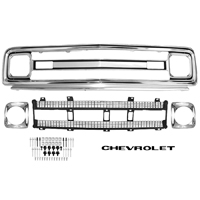 69-70 Chevrolet Grill Kit, Plain w/ CHEVROLET Decals