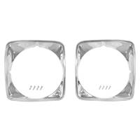 69-72 Chevrolet Headlight Bezels, Polished Aluminum