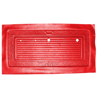69 Door Panel Skins, Original Scroll Style, Red Vinyl, Pair