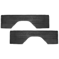 69-72 Blazer Rear Cargo Panel Covers, w/ Scroll Inserts, Black