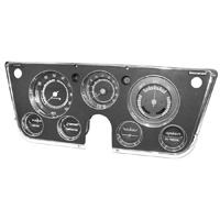 69-72 Complete Dash Cluster Kit, 5000 RPM Tachometer, w/o Vacuum Gauge.