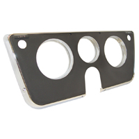 69-72 Chevrolet / GMC Truck Dash Bezel, w/o Gauges, Chrome with Black Face