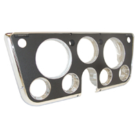 69-72 Dash Bezel, Gauges, Chrome w/ Black Face