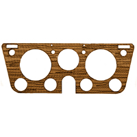 69-72 Dash Bezel Decal, Woodgrain, w/ Gauges