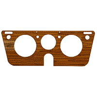 69-72 Dash Bezel Decal, Woodgrain, w/o Gauges