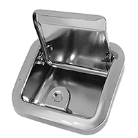 69-72 Rear Arm Rest Ash Tray, Chrome