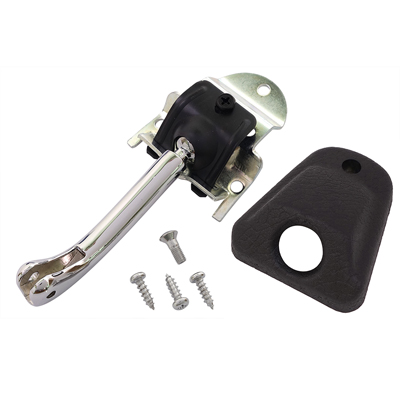 69-71 Interior Rear View Mirror Bracket, Deluxe with Black Cover