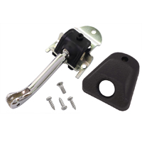 69-71 Interior Rear View Mirror Bracket, Deluxe with Black Cover