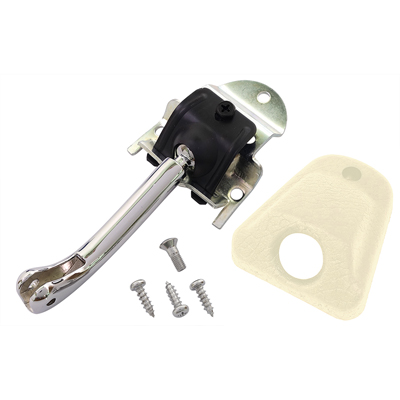 69-71 Interior Rear View Mirror Bracket, Deluxe, with Parchment Cover