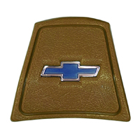 69-72 Chevrolet Horn Cap, Saddle, Blue Bow Tie w/ Chrome Border