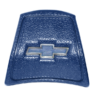 69-72 Chevrolet Horn Cap, Dark Blue, Blue Bow Tie w/ Chrome Border