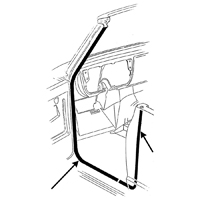 69-72 Blazer Door Weatherstrip Kit, 1-Piece Design, Pair