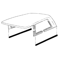 69-72 Blazer/ Jimmy Top to Quarter Panel Weatherstrip, Double Wall Top