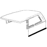 69-72 Blazer/ Jimmy Top to Quarter Panel Weatherstrip, Single Wall Top, LH
