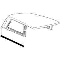 69-72 Blazer/ Jimmy Top to Quarter Panel Weatherstrip, Single Wall Top, RH