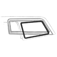 69-72 Blazer/ Jimmy Rear Quarter Window Weatherstrip, Single Wall Top, Each
