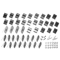 69-72 Complete Upper Side Molding Clip Kit, Longhorn, Adhesive Type